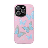 Y2K Butterfly Pink iPhone Case – Glitter Aesthetic