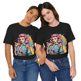 Vibrant '90s Throwback T-Shirt for Women | Retro Pop Art Graphic Tee