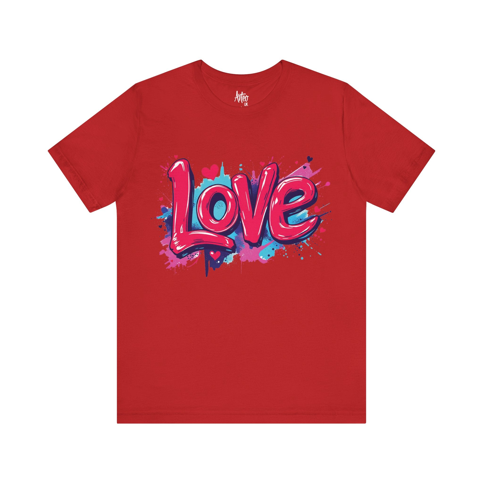 Dynamic Love Graffiti Black T-Shirt - Streetwear Style