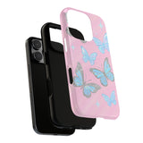Y2K Butterfly Pink iPhone Case – Glitter Aesthetic