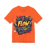 Flow Vibes T-Shirt – Retro Hip-Hop Boombox Graphic Tee