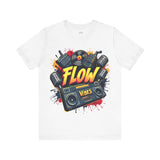 Flow Vibes T-Shirt – Retro Hip-Hop Boombox Graphic Tee