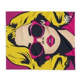 Pop Diva Fleece Blanket – Vibrant Retro Pop Art Style