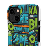 Graffiti Chic Phone Case: Urban Style with a Feminine Twist - Phone Case by Printify | Unique designs from ArteoDesign