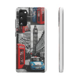 Graffiti Phone Case: London Skyline, Neon Accents, Edgy Styl - Phone Case by Printify | Unique designs from ArteoDesign