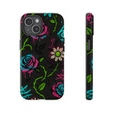 Urban Floral Graffiti Phone Case – Neon Street Art Vibes for iPhone & Samsung