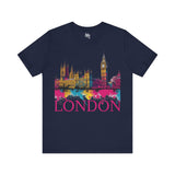 London Skyline Splatter T-Shirt - Urban Retro Design