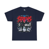 Sirens in the Night T-Shirt – Black Urban Protest Tee UK