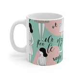 Inspirational Keep Going Mug - Fashion-Themed Mint Coffee Cup