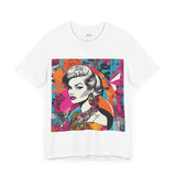 Neon Throwback Retro Tee - Women's Graffiti-Inspired