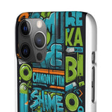 Graffiti Chic Phone Case: Urban Style with a Feminine Twist - Phone Case by Printify | Unique designs from ArteoDesign