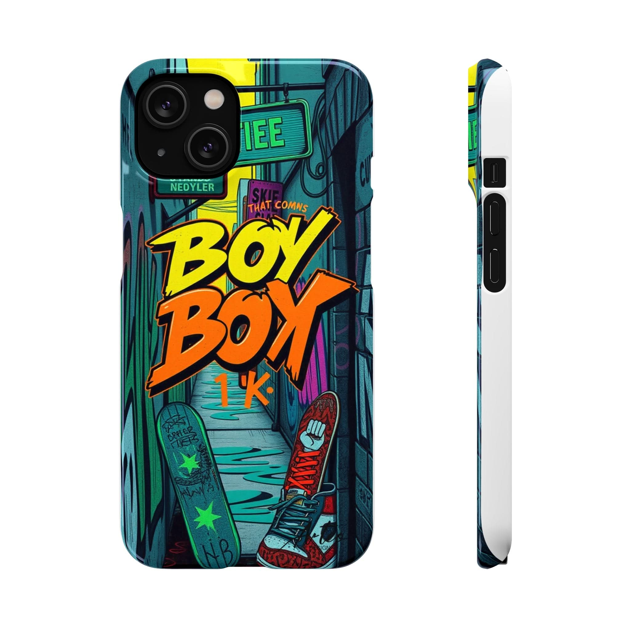 Graffiti Phone Case: Urban Chic with London Skyline for Girl - Phone Case by Printify | Unique designs from ArteoDesign