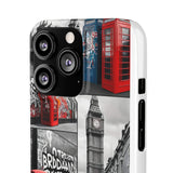 Graffiti Phone Case: London Skyline, Neon Accents, Edgy Styl - Phone Case by Printify | Unique designs from ArteoDesign