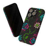 Urban Floral Graffiti Phone Case – Neon Street Art Vibes for iPhone & Samsung
