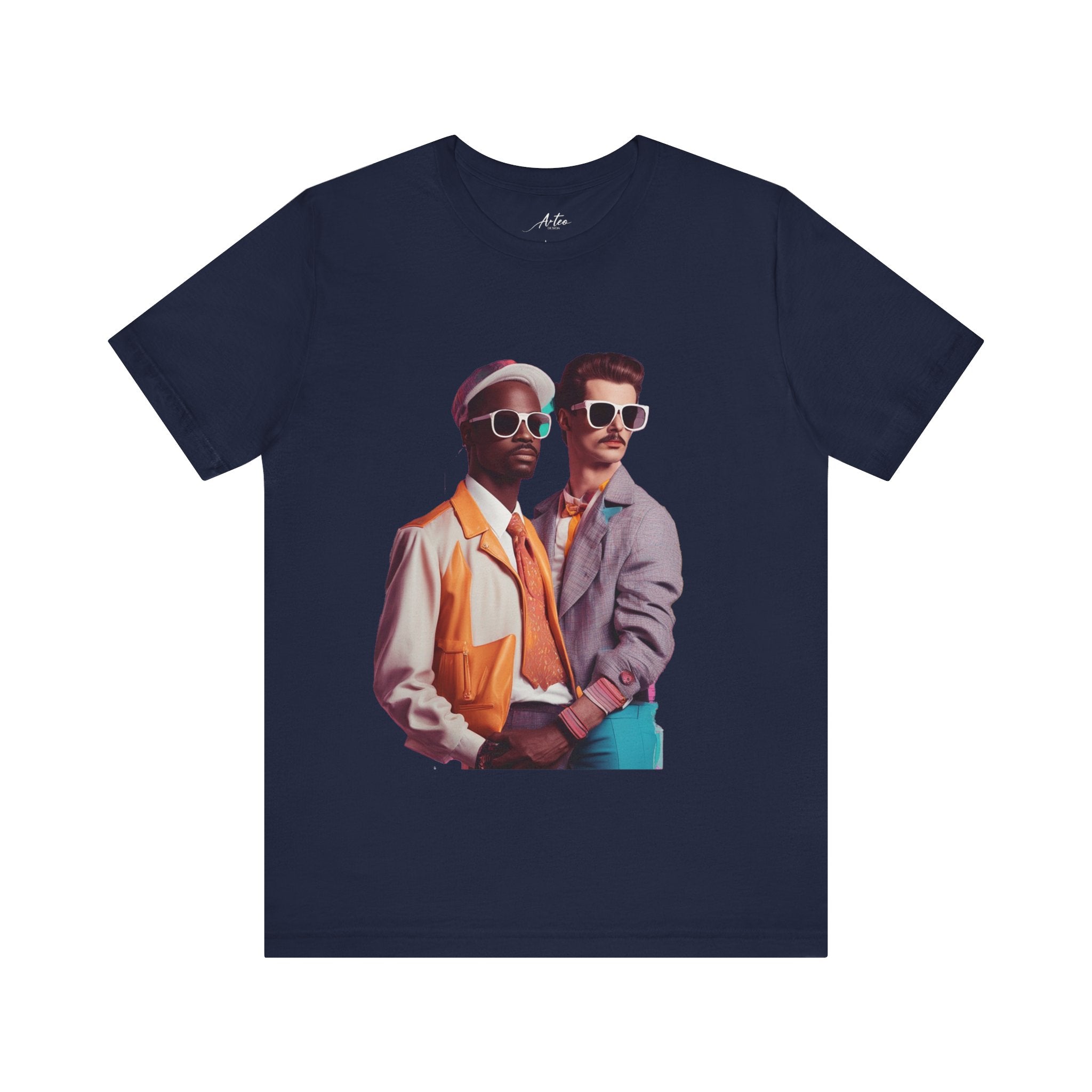 Edgy '80s Fashion Duo T-Shirt – Retro Style Streetwear Graphic Tee