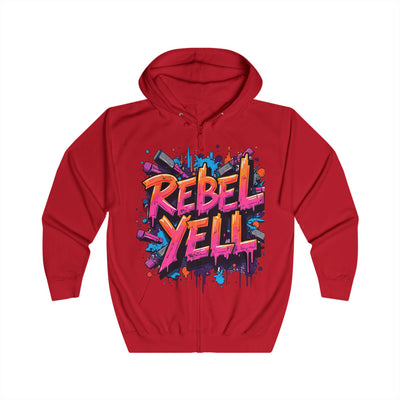 Rebel Yell Women's Hoodie - Bold Graffiti Urban Streetwear
