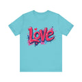 Dynamic Love Graffiti Black T-Shirt - Streetwear Style