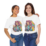 Vibrant '90s Throwback T-Shirt for Women | Retro Pop Art Graphic Tee