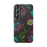 Urban Floral Graffiti Phone Case – Neon Street Art Vibes for iPhone & Samsung