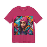 Bold Urban Girl Graphic T-Shirt – Stylish Street Art Fashion Tee