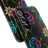 Urban Floral Graffiti Phone Case – Neon Street Art Vibes for iPhone & Samsung