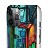 Urban Graffiti Chic: London Skyline Phone Case for Girls - Phone Case by Printify | Unique designs from ArteoDesign