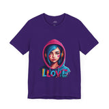 Hoodie Girl Graphic T-Shirt – Cool Urban Art Love Design