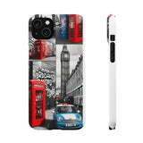 Graffiti Phone Case: London Skyline, Neon Accents, Edgy Styl - Phone Case by Printify | Unique designs from ArteoDesign