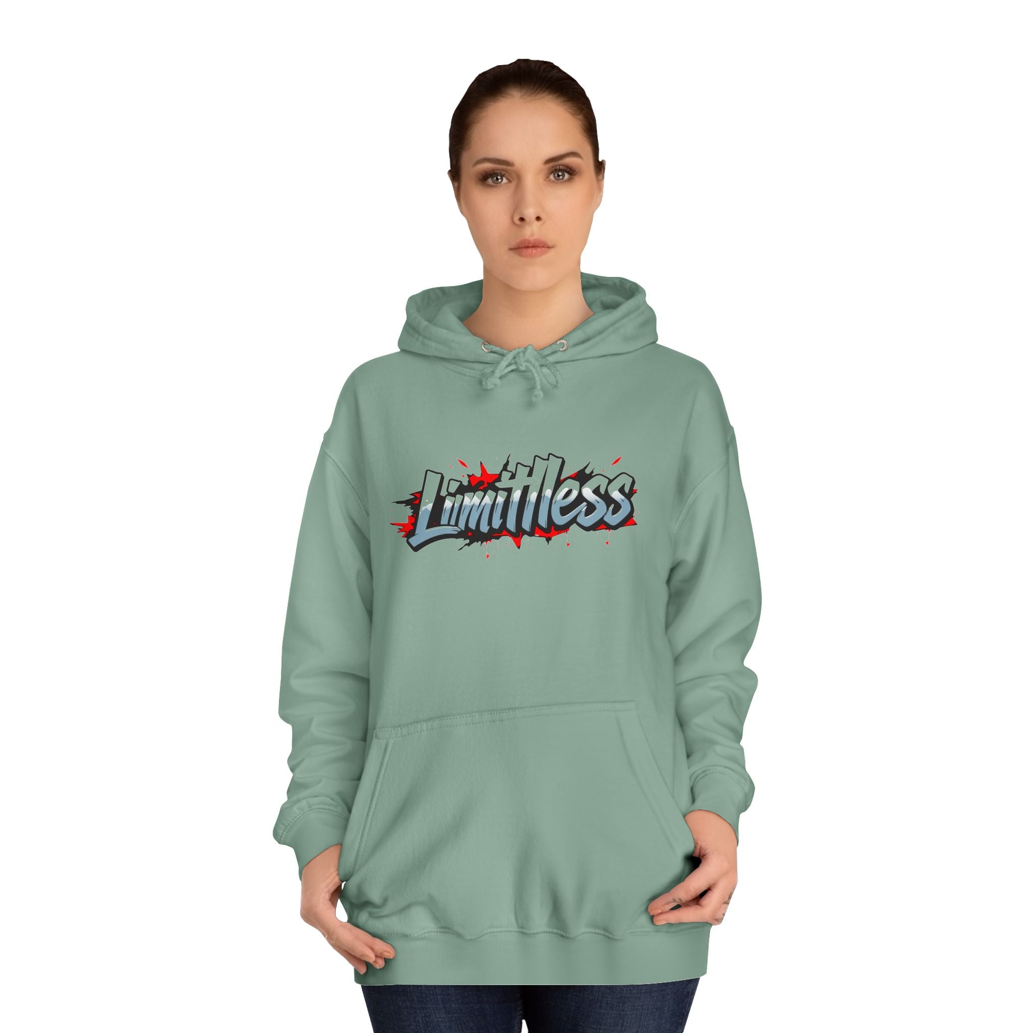 Limitless Mint Green Hoodie – Stylish and Cozy Graphic Hoodie