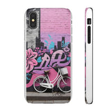 Chic Graffiti Phone Case - Feminine Urban Style for Girls