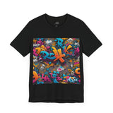 Black Graffiti Street Art T-Shirt – Bold Urban Graphic Tee