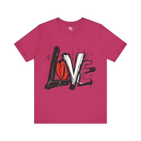 Love Graffiti Pink T-Shirt - Streetwear for Valentine’s Day