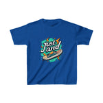 Just Land Boys T-Shirt - Skateboarding Graphic Tee for Ages 3-12