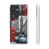 Graffiti Phone Case: London Skyline, Neon Accents, Edgy Styl - Phone Case by Printify | Unique designs from ArteoDesign