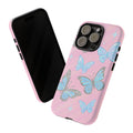 Y2K Butterfly Pink iPhone Case – Glitter Aesthetic