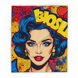 Boss Pop Fleece Blanket – Vibrant Comic-Style Chic