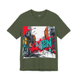 Navy VEN Graffiti T-Shirt – Bold Street Art Graphic Tee for Urban Style