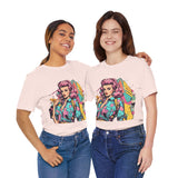 Vibrant '90s Throwback T-Shirt for Women | Retro Pop Art Graphic Tee