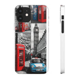 Graffiti Phone Case: London Skyline, Neon Accents, Edgy Styl - Phone Case by Printify | Unique designs from ArteoDesign