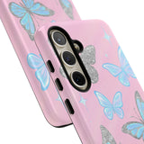 Y2K Butterfly Pink iPhone Case – Glitter Aesthetic