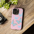 Y2K Butterfly Pink iPhone Case – Glitter Aesthetic