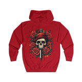 Green Skull and Roses Hoodie – Bold Urban Streetwear Graphic Hoodie