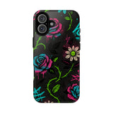 Urban Floral Graffiti Phone Case – Neon Street Art Vibes for iPhone & Samsung