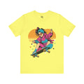 Retro Skater Girl T-Shirt - Vibrant 80s Style