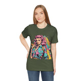 Vibrant '90s Throwback T-Shirt for Women | Retro Pop Art Graphic Tee