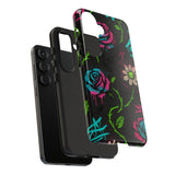 Urban Floral Graffiti Phone Case – Neon Street Art Vibes for iPhone & Samsung