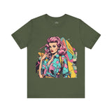 Vibrant '90s Throwback T-Shirt for Women | Retro Pop Art Graphic Tee