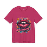 Bold Pink Graphic T-Shirt – Lip Art Design for Women