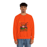 "Happy Halloween" Kids' Sweatshirt – Fun Ghosts & Pumpkin Design in Orange