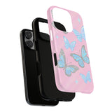 Y2K Butterfly Pink iPhone Case – Glitter Aesthetic